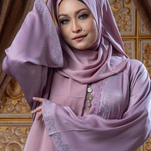 Lavender Color Koti Borka Design with Stone Work